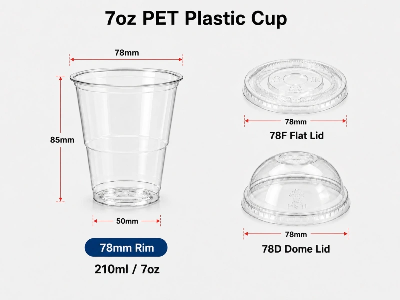 7oz PET Plastic Cups