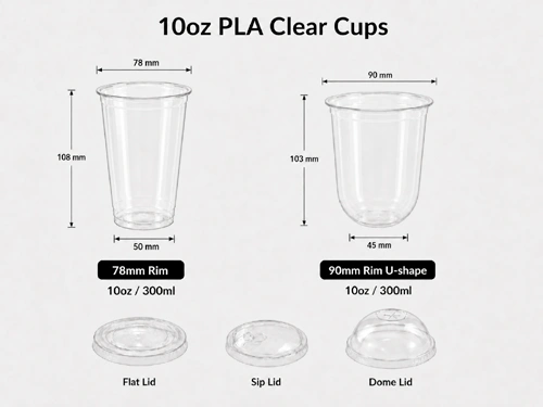 10oz PLA Compostable Cups
