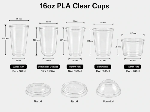16oz PLA Compostable Cups