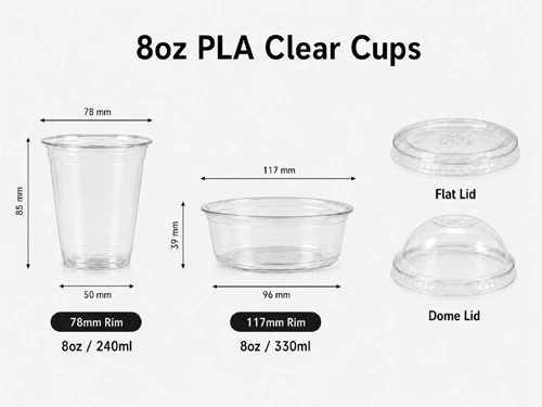 8oz PLA Compostable Cups